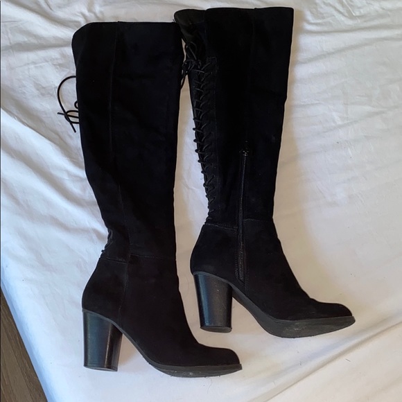 Lace up over the knee boots - Picture 4 of 7